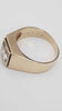 Mens 9ct Ring 6.5g with clear centre stone with presentation box Size S