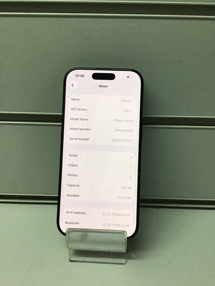 Apple iPhone 16 Pro - 128GB Storage