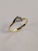 18ct Gold Diamond Ring Size O 1/2