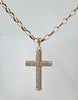 9 Carat Gold Chain with 9 Carat Gold/Diamond Cross