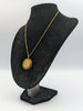 18CT & 9CT YELLOW GOLD HALF SOVEREIGH PENDANT ON CUBBED CHAIN, 16", 11.17G,