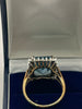 9ct Gold ring with Blue Stone size - O