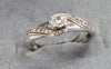 9ct White Gold Diamond Ring Size L