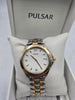 pulsar steel and gold watch