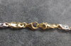 14ct Yellow & White Gold Nugget Link Chain - 24"