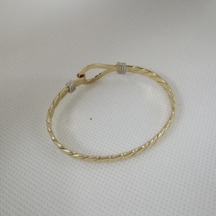 9k Gold Bangle (Child's Size), 13.16Grams, Hallmarked 365 and Tested, Size: 2