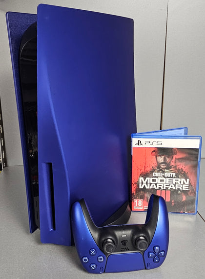 Playstation 5 Disc Console, 825GB, Colbat Blue + 1 Game