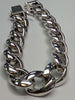 Silver Patterned Smooth Link Bracelet