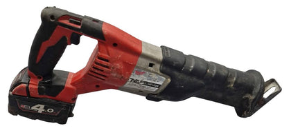 MIlwaukee reciprocating saw with 2 batteries 4Ah and charger with case *collection only*