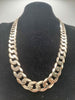 9ct (375) yellow gold curb style chain 90.2g full Hallmarked Boxed 24''