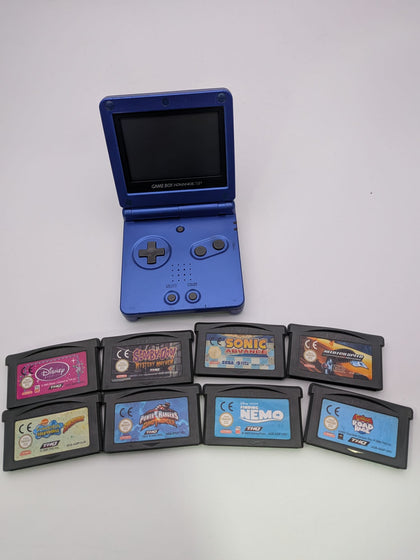 Gameboy Advanced Blue + 8 Games