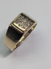 9CT GOLD  SQUARE DIAMOND RING