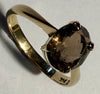 9CT Gold Ring with Smoky Quartz P 1/2