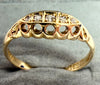 18ct gold ring with stones size P