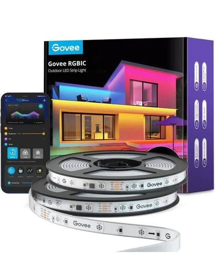 Govee Wifi Outdoor Led Strip Lights Waterproof, 65.6ft Rgbic Outdoor