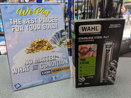 WAHL STAINLESS STEEL 9 IN 1 MULTIGROOMER NEW BOXED PRESTON STORE.
