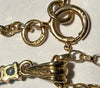 9ct Gold 20” Chain and Cross Pendant with Blue Stones
