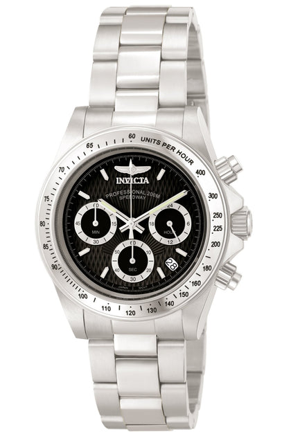 Invicta Speedway 9223 Men's Watch - Quartz Movement - Stainless Steel with Black Dial - 39 mm
