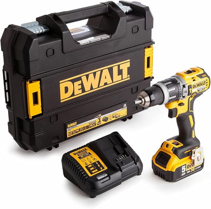 DEWALT DCD796 18V XR Brushless Combi Hammer Drill with 1 x 5.0Ah Battery and Charger
