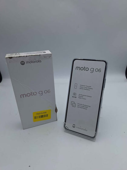 Motorola Moto G06 Mobile Phone - 64GB Storage - Blue - Boxed **BRAND NEW** (Box Damaged)
