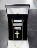 BRAND NEW GOLD PLATED CROSS AND CHAIN