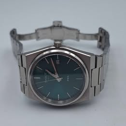 Tissot PRX Quartz Green Dial Steel Unisex Watch - With Date - Steel Bracelet - Unboxed