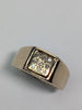 9ct Gold Square Diamond Ring Size I 1/2