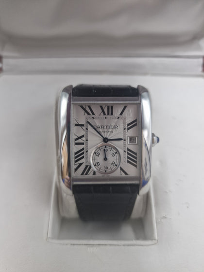 Cartier Watch with Box and Paperwork, the Outta Strap is in great condition the inner strap has some marks from the Box Cushion