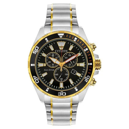 Citizen Eco-Drive Chronograph Men's Two Tone Bracelet Watch