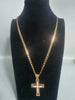 9CT GOLD NECKLACE 375 5.4G 20'' IN LENGTH WITH CROSS PENDANT