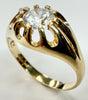 9ct yellow gold cubic zirconia claw set signet ring size N