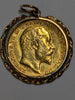 1908 HALF GOLD SOVEREIGN + 9ct Gold surround