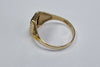 9ct gold ring black & diamond size X