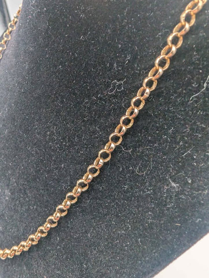 9ct Yellow Gold Belcher Chain Necklace - 10.16 Grams - 18