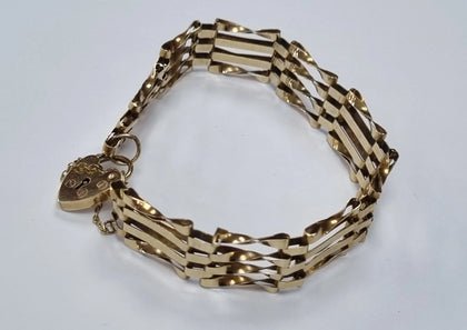 9ct Gold Gate Bracelet