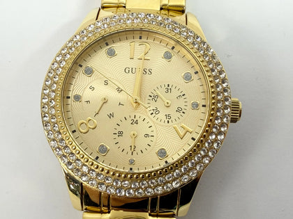 Guess Ladies WL097L2 bedazzle gold plated watch