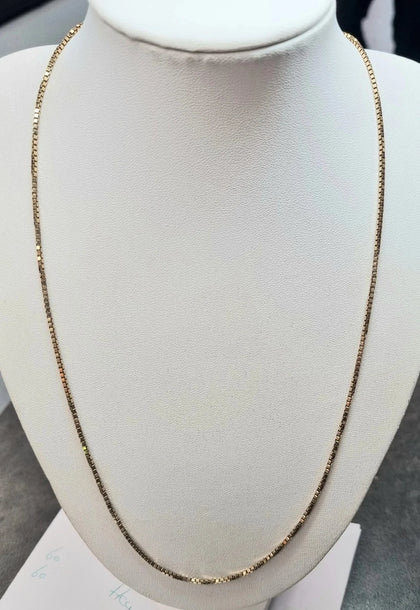 9ct Gold Box Chain 22