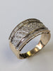 9ct Gold Diamond Panel Ring Size w
