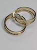 14ct gold Greek key hoop earrings