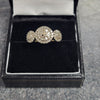 9Ct Yellow Gold Cluster Ring With Clear Stones - 2.3G - Size N. Hallmarked