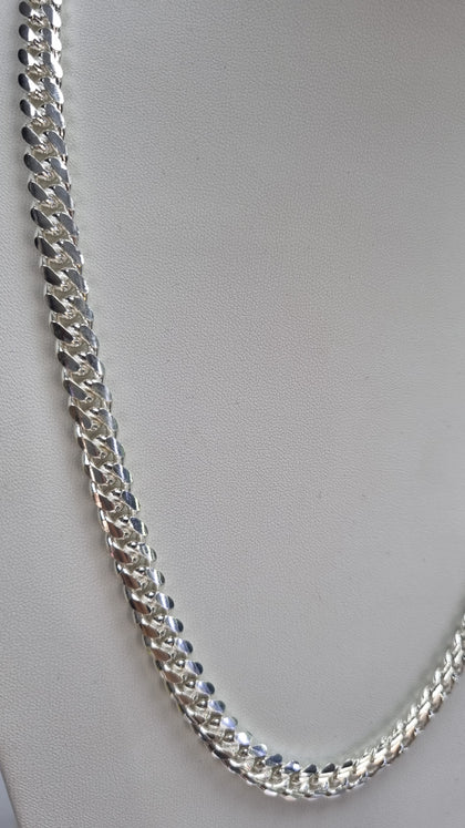 Silver Curb Chain 24