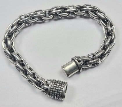 Silver Chunky Rolo Chain Link Bracelet