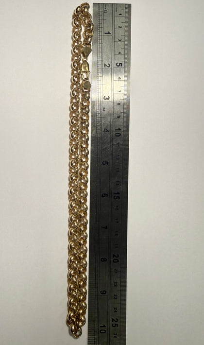 9ct Gold Belcher Rolo Link Chain 20”