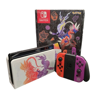 NNintendo Switch OLED Pokemon Scarlet and Violet Limited Edition w/Pokemon games**Boxed**