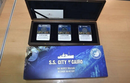 Silver Indian Rupees S.s. City Of Cairo Wwii Shipwreck 3 Coin Set,