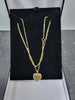 9CT Yellow Gold Chain Necklace With Opening Heart Locket Pendant  - 18" Long - 6.66 Grams