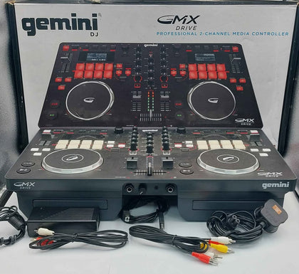Gemini GMX 2-channel DJ media controller. Built in 24-bit sound card with waveform display Boxed