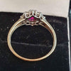 9ct Yellow Gold Plated & CZ Cluster Ring - Size T - 2.3g