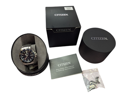 GENTS CITIZEN ECO DRIVE WATCH BOXED WITH EXTRA LINKS