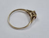 9ct gold solitaire ring size Q cz stone